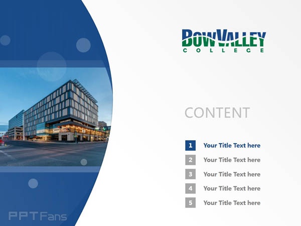 Bow Valley College powerpoint template download | 博瓦立学院PPT模板下载_幻灯片预览图2