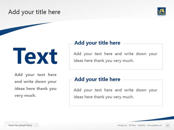 Drexel University powerpoint template download | 德雷塞爾大學(xué)PPT模板下載_幻燈片預(yù)覽圖15
