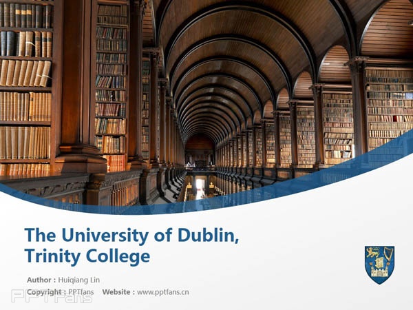 The University of Dublin, Trinity College powerpoint template download | 都柏林大學(xué)圣三一學(xué)院PPT模板下載_幻燈片預(yù)覽圖1