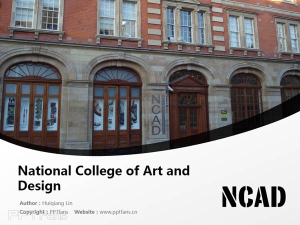 National College of Art and Design powerpoint template download | 國立藝術設計學院PPT模板下載_幻燈片預覽圖1