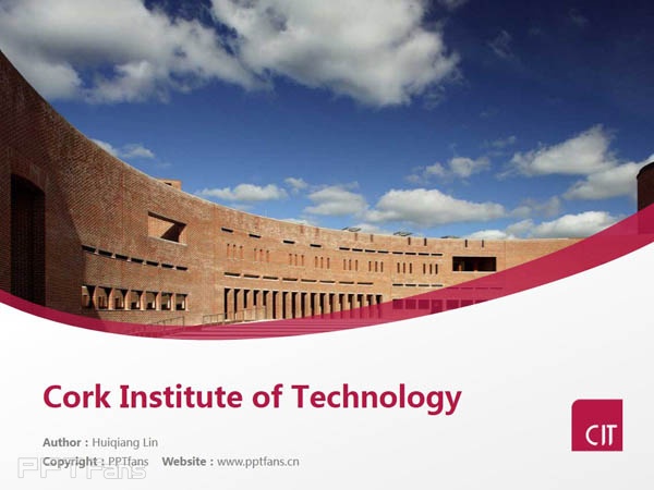 Cork Institute of Technology powerpoint template download | 科克理工學院PPT模板下載_幻燈片預覽圖1