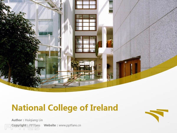 National College of Ireland powerpoint template download | 愛爾蘭國家學院PPT模板下載_幻燈片預覽圖1