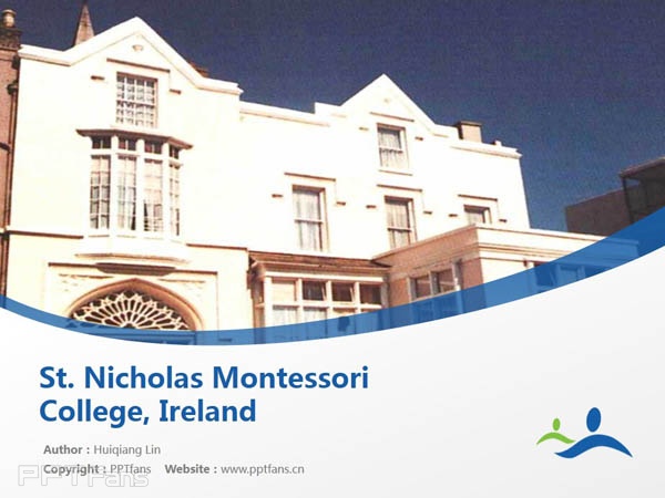 St. Nicholas Montessori College, Ireland powerpoint template download | 爱尔兰圣尼古拉斯蒙特索瑞学院PPT模板下载_幻灯片预览图1