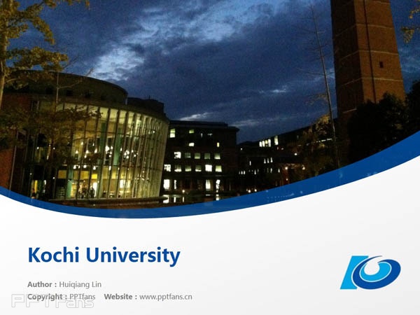 Kochi University powerpoint template download | 高知大學PPT模板下載_幻燈片預覽圖1