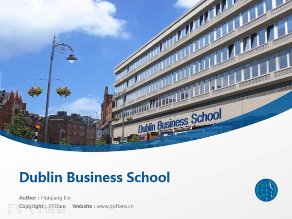 Dublin Business School powerpoint template download | 都柏林商学院PPT模板下载_幻灯片预览图1