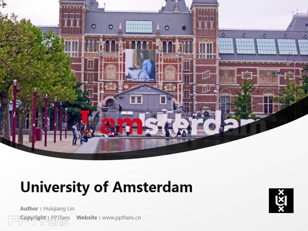 University of Amsterdam powerpoint template download | 阿姆斯特丹大学PPT模板下载_幻灯片预览图1