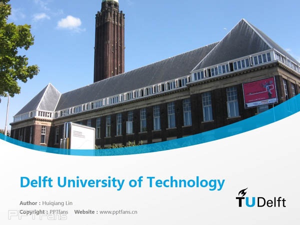 Delft University of Technology powerpoint template download | 代爾夫特理工大學PPT模板下載_幻燈片預覽圖1
