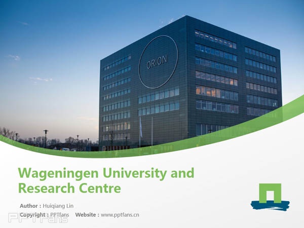 Wageningen University and Research Centre powerpoint template download | 瓦赫宁根大学PPT模板下载_幻灯片预览图1
