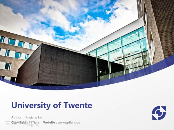 University of Twente powerpoint template download | 屯特大学PPT模板下载_幻灯片预览图1