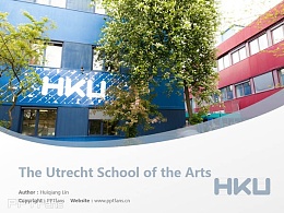 The Utrecht School of the Arts powerpoint template download | 乌得勒支艺术学院PPT模板下载