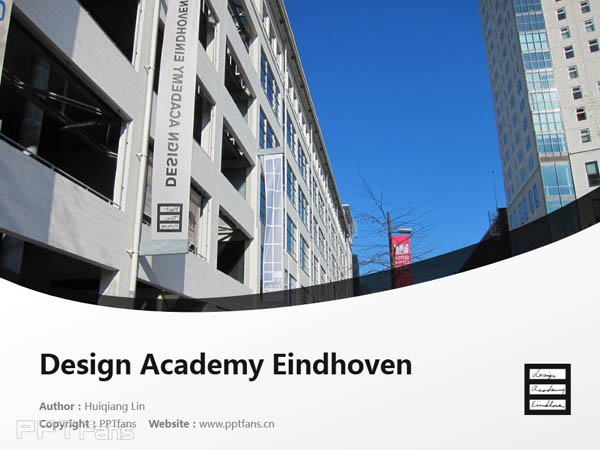 Design Academy Eindhoven powerpoint template download | 埃因霍芬設計學院PPT模板下載_幻燈片預覽圖1
