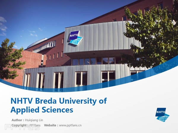 NHTV Breda University of Applied Sciences powerpoint template download | 旅游物流應(yīng)用科學(xué)大學(xué)PPT模板下載_幻燈片預(yù)覽圖1