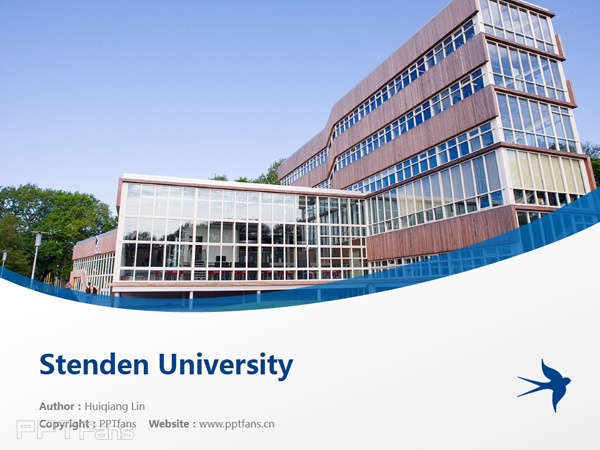 Stenden University powerpoint template download | 斯坦德应用科学大学PPT模板下载_幻灯片预览图1