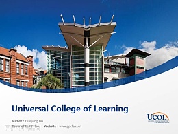 Universal College of Learning powerpoint template download | 環球理工學院PPT模板下載