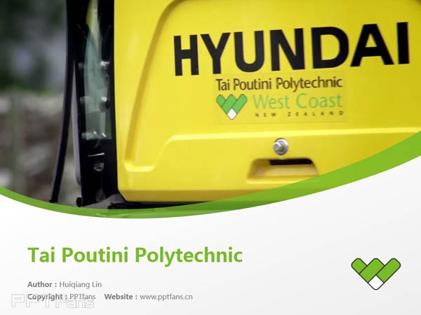 Tai Poutini Polytechnic powerpoint template download | 泰普迪尼理工学院PPT模板下载_幻灯片预览图1