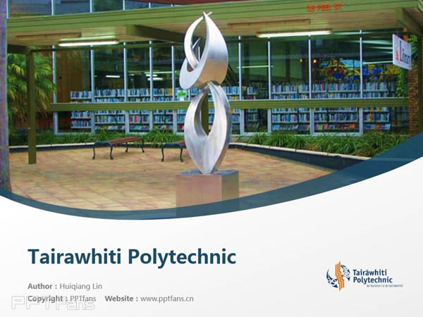 Tairawhiti Polytechnic powerpoint template download | 东部理工学院泰拉威帝校区PPT模板下载_幻灯片预览图1