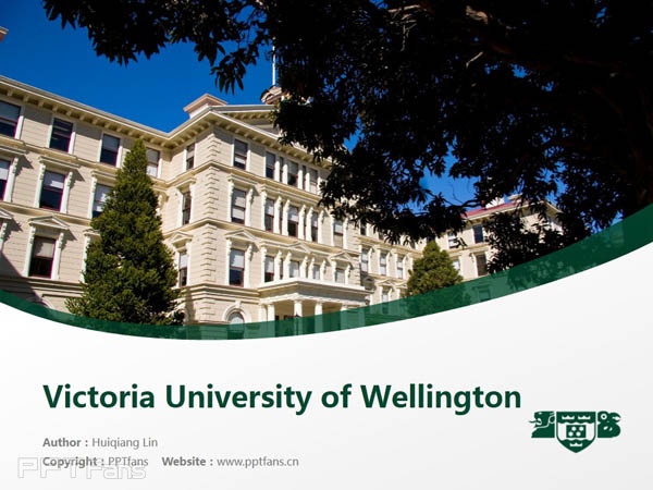 Wellington College of Education powerpoint template download | 惠靈頓維多利亞大學教育學院PPT模板下載_幻燈片預覽圖1