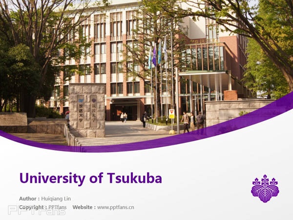 University of Tsukuba powerpoint template download | 筑波大學PPT模板下載_幻燈片預覽圖1