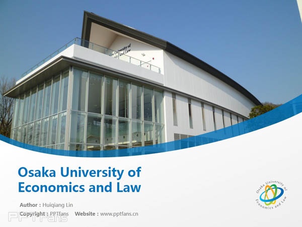 Osaka University of Economics and Law powerpoint template download | 大阪經濟法科大學PPT模板下載_幻燈片預覽圖1