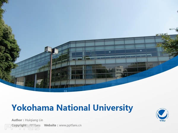 Yokohama National University powerpoint template download | 橫浜國立大學PPT模板下載_幻燈片預覽圖1