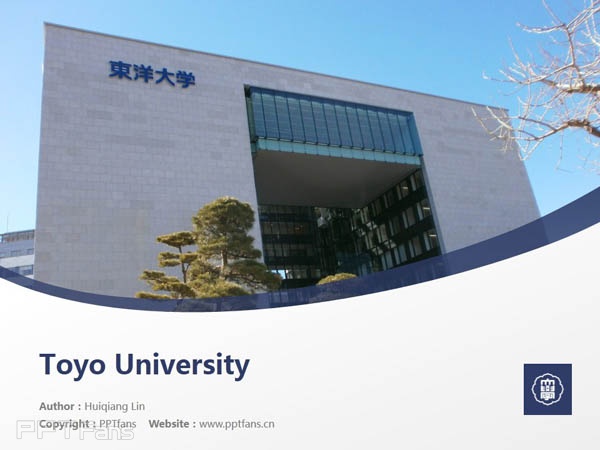 Toyo University powerpoint template download | 東洋大學PPT模板下載_幻燈片預覽圖1