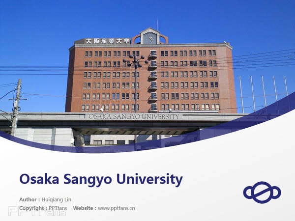 Osaka Sangyo University powerpoint template download | 大阪產業大學PPT模板下載_幻燈片預覽圖1