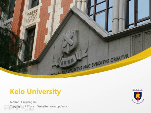Keio University powerpoint template download | 慶應義塾大學PPT模板下載_幻燈片預覽圖1