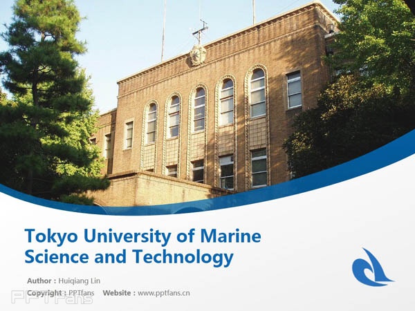 Tokyo University of Marine Science and Technology powerpoint template download | 東京海洋大學PPT模板下載_幻燈片預覽圖1