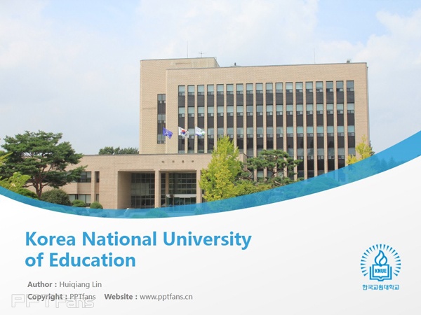 Korea National University of Education powerpoint template download | 韩国教员大学PPT模板下载_幻灯片预览图1