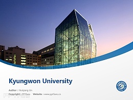 Kyungwon University powerpoint template download | 暻园大学PPT模板下载