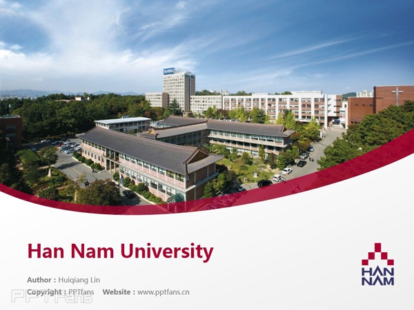 Han Nam University powerpoint template download | 韩南大学PPT模板下载_幻灯片预览图1