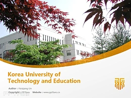 Korea University of Technology and Education powerpoint template download | 韩国技术教育大学PPT模板下载
