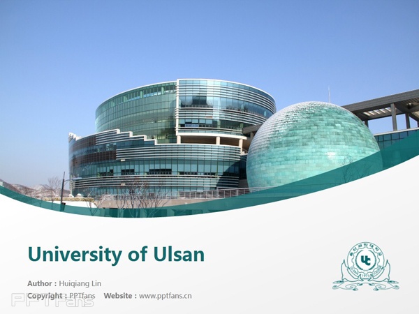 University of Ulsan powerpoint template download | 蔚山大学PPT模板下载_幻灯片预览图1