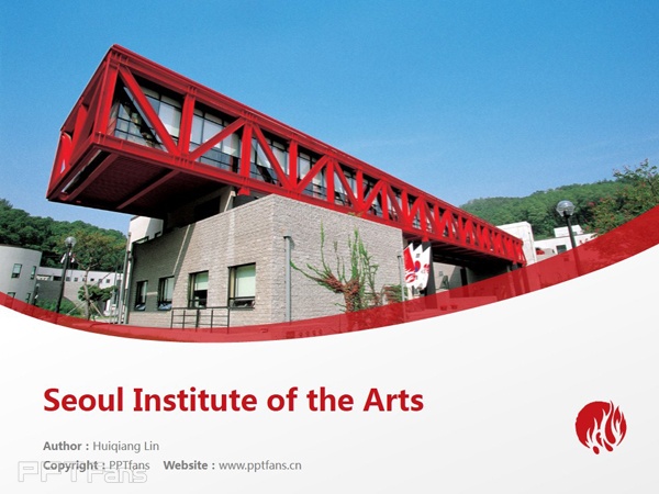 Seoul Institute of the Arts powerpoint template download | 首爾藝術大學PPT模板下載_幻燈片預覽圖1