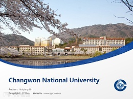 Changwon National University powerpoint template download | 昌原大学PPT模板下载