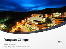 Yangsan College powerpoint template download | 梁山大学PPT模板下载