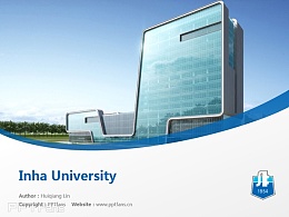 Inha University powerpoint template download | 仁荷大学PPT模板下载