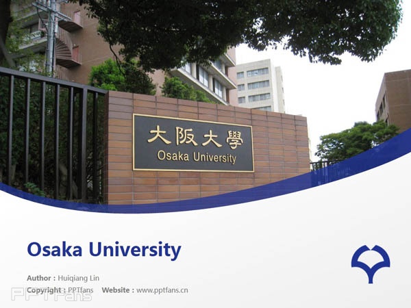 Osaka University powerpoint template download | 大阪大学PPT模板下载_幻灯片预览图1