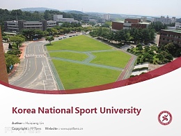 Korea National Sport University powerpoint template download | 韩国体育大学PPT模板下载