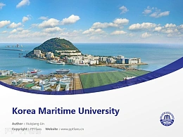 Korea Maritime University powerpoint template download | 韩国海洋大学PPT模板下载