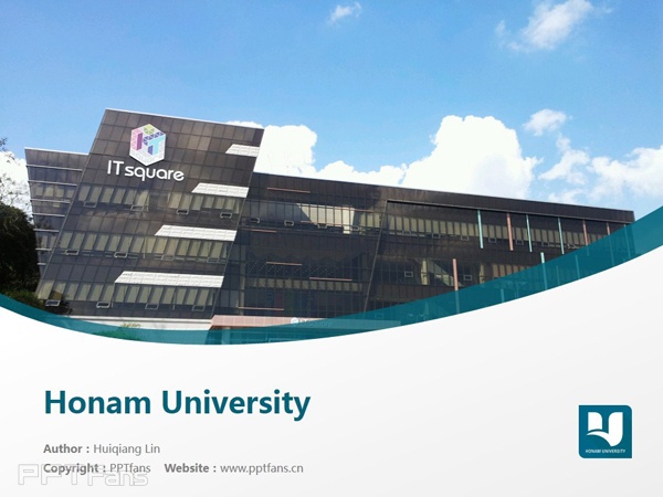 Honam University powerpoint template download | 湖南大学PPT模板下载_幻灯片预览图1