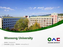 Woosong University powerpoint template download | 又松大學PPT模板下載