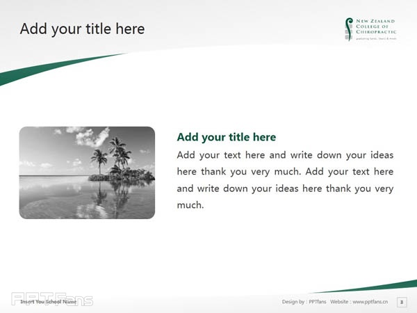 New Zealand College of Chiropractic powerpoint template download | 新西兰脊椎神经学院PPT模板下载_幻灯片预览图4