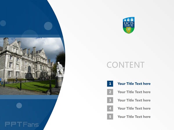 University College of Dublin powerpoint template download | 都柏林大學學院PPT模板下載_幻燈片預覽圖2