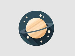 三分鐘教程(205)：用PPT繪制一枚扁平行星圖標