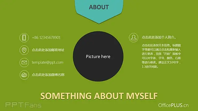 时尚简约个人简历PPT模板_预览图2