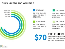4组多彩个性环形图PPT模板下载