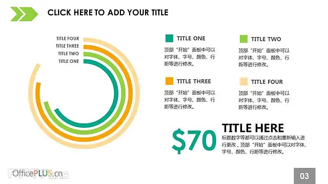 4組多彩個(gè)性環(huán)形圖PPT模板下載_預(yù)覽圖3