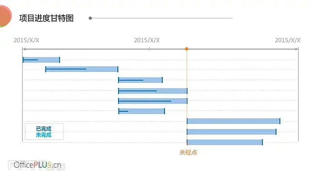 四組清新簡潔的甘特圖模板_預覽圖4