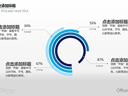 环形图+文字说明PPT模板